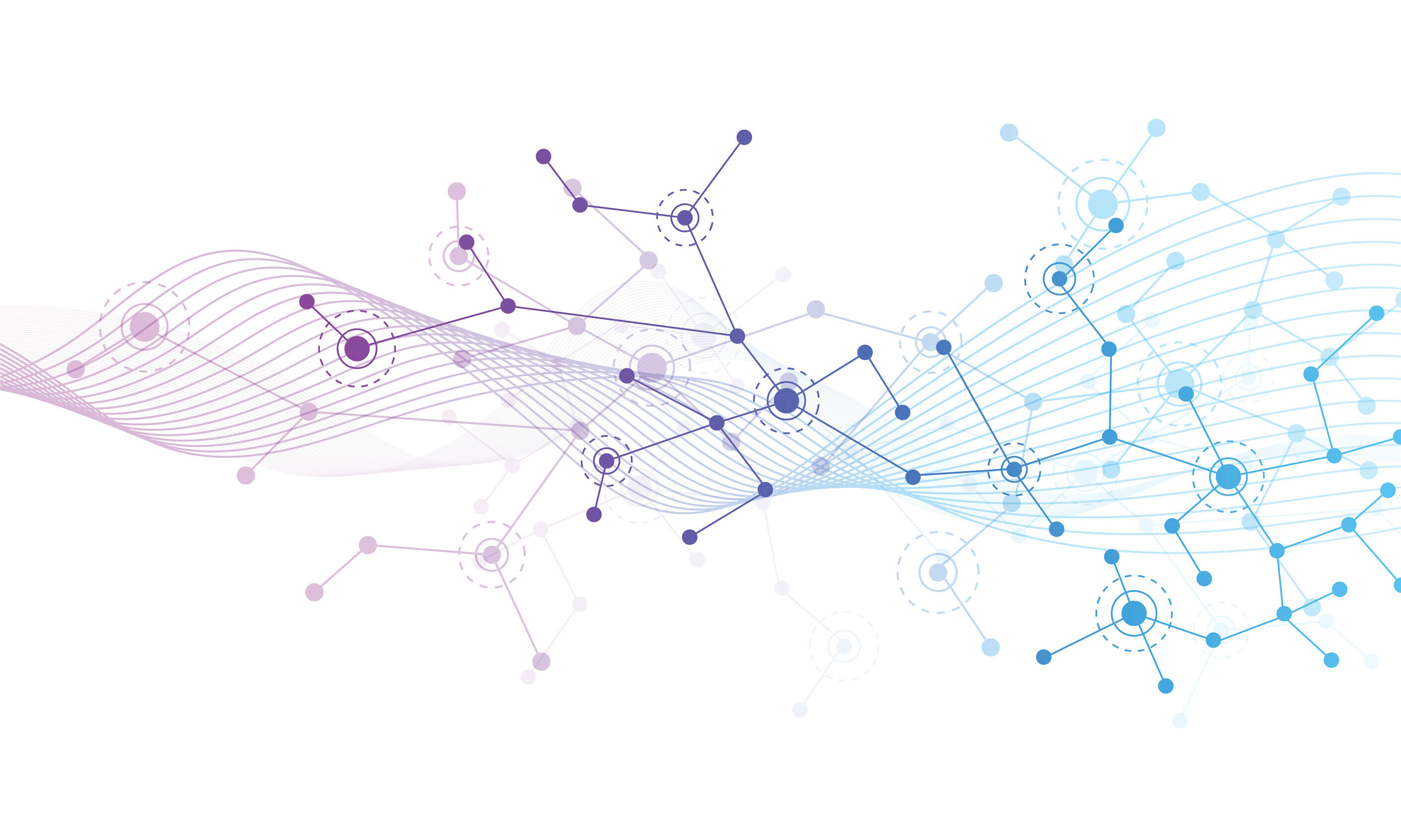 Abstract connecting dots and lines molecule background. Connection science compounds, medical, technology or scientific concept background. Vector illustration Netzwerk