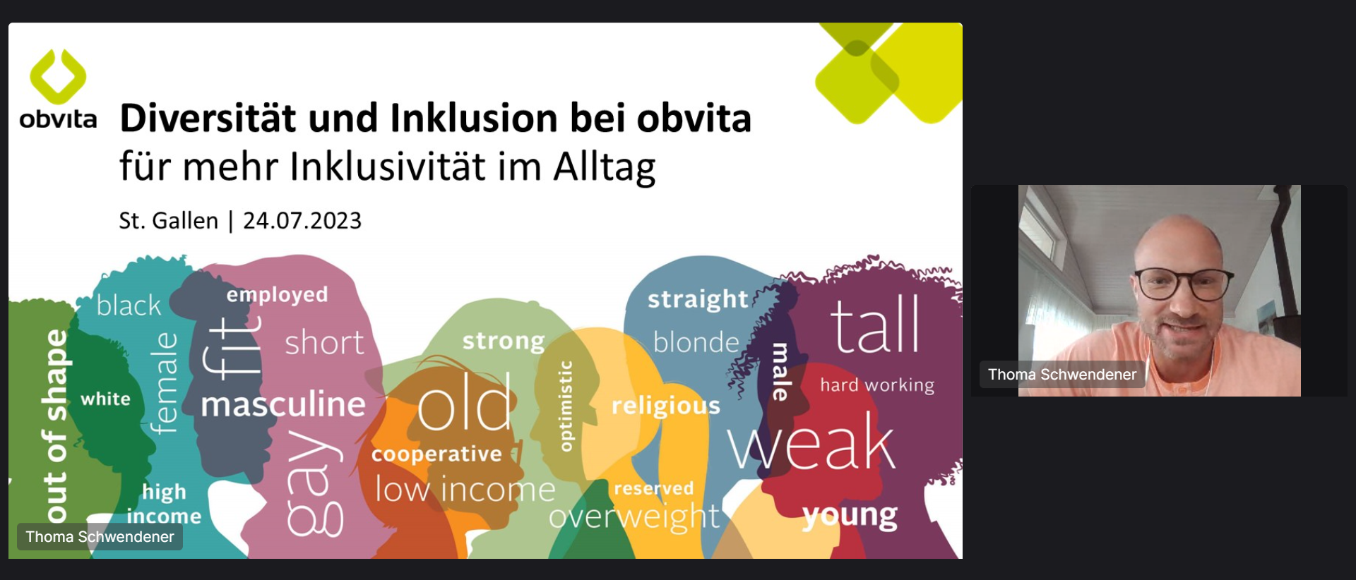 Thomas Schwendener von obvita, Kompetenzzentrum für berufliche Integration und Sehberatung, St.Gallen