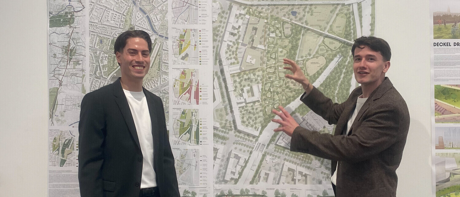 Noah Rimann und Loris Theus, Studierende der Landschaftsarchitektur an der OST (Foto: zVg).