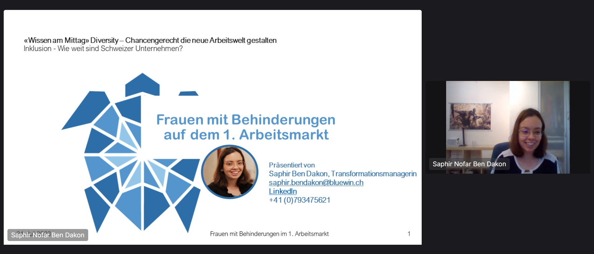 Transformationsmanagerin Saphir Ben Dakon ist im Vorstand von Tatkraft und agile.ch.