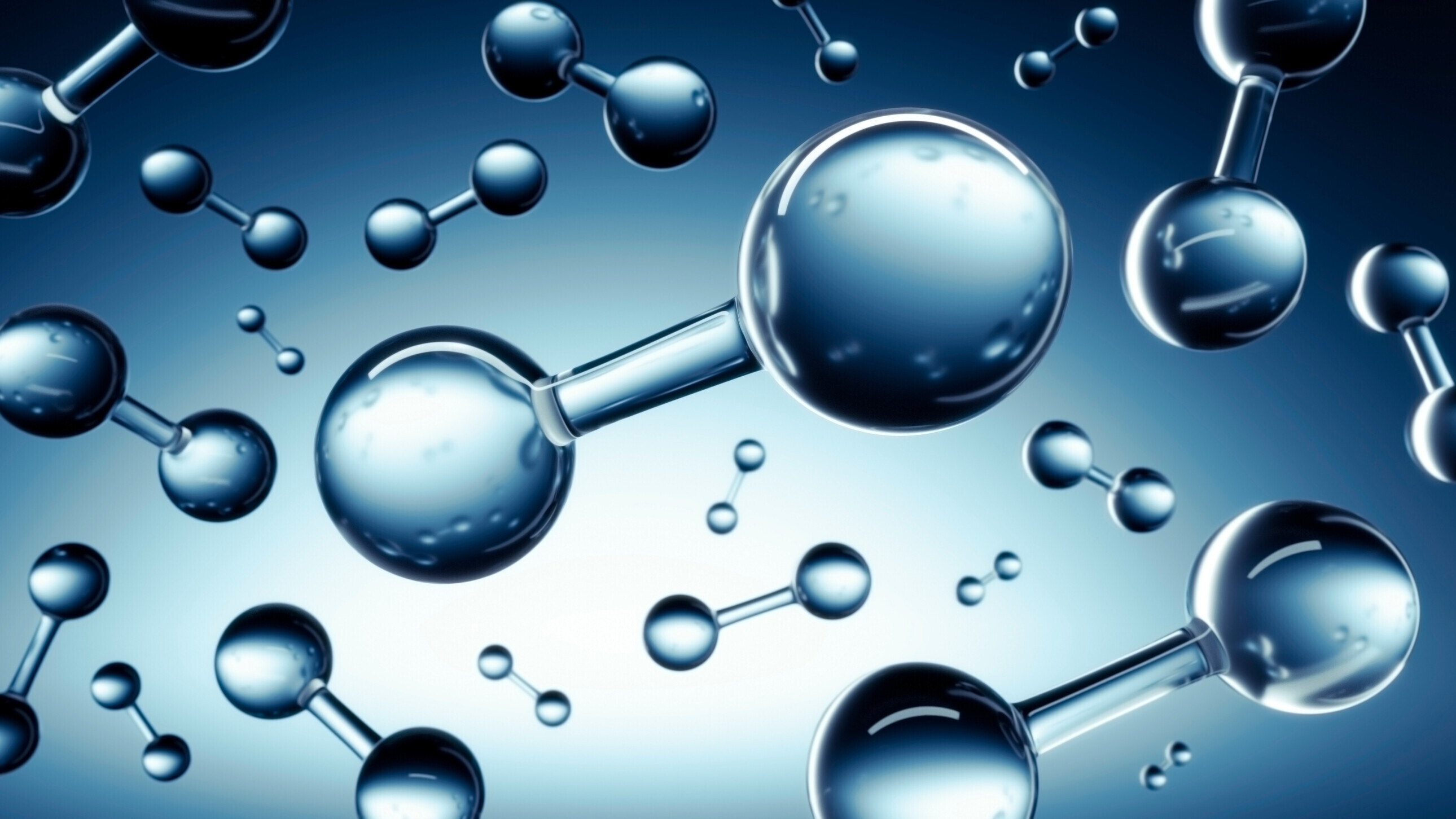 Hydrogen energy molecules - Clean future energy concept Symbolbild für Wasserstoff