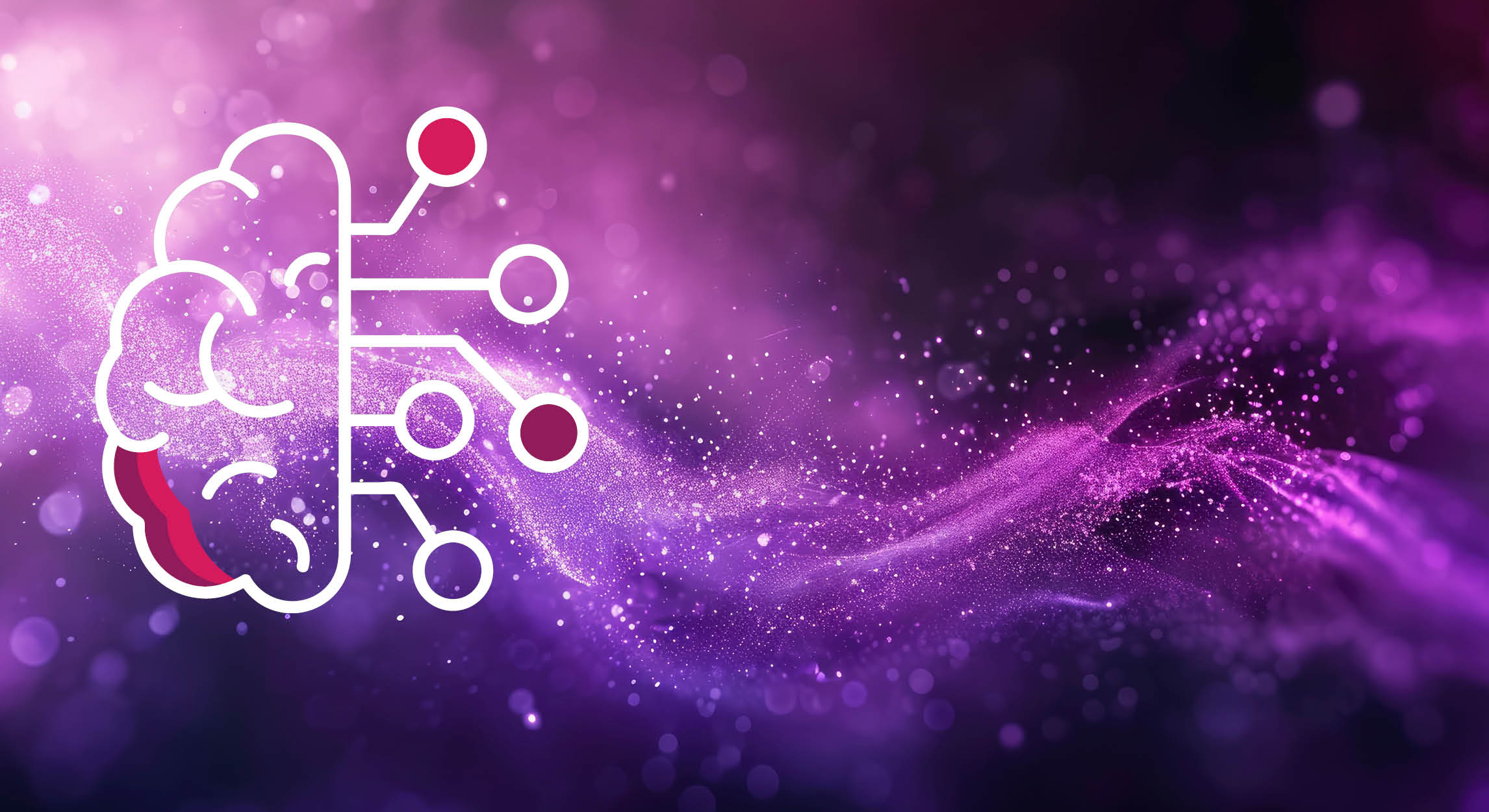 Visualisierung für Seminarreihe angewandte Künstliche Intelligenz stilisiertes Gehirn mit elektrischen Leitungen als Symbolbild für angewandte Künstliche Intelligenz